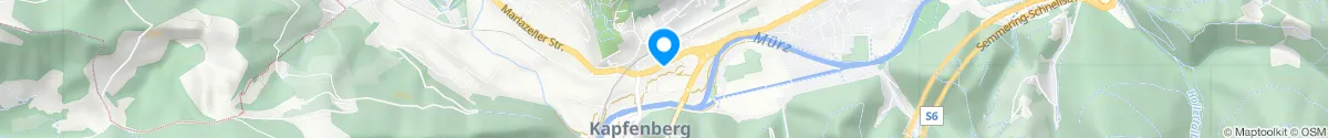 Kartendarstellung des Standorts für Europa-Apotheke in 8605 Kapfenberg